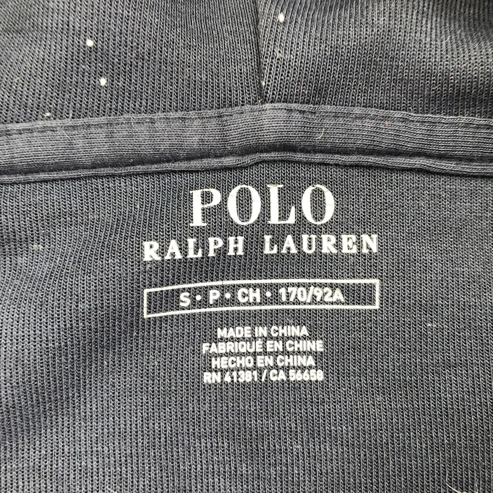 Polo Ralph Lauren Hoodie Mens Small Blue Full Zip Knit Sweatshirt Pony Logo